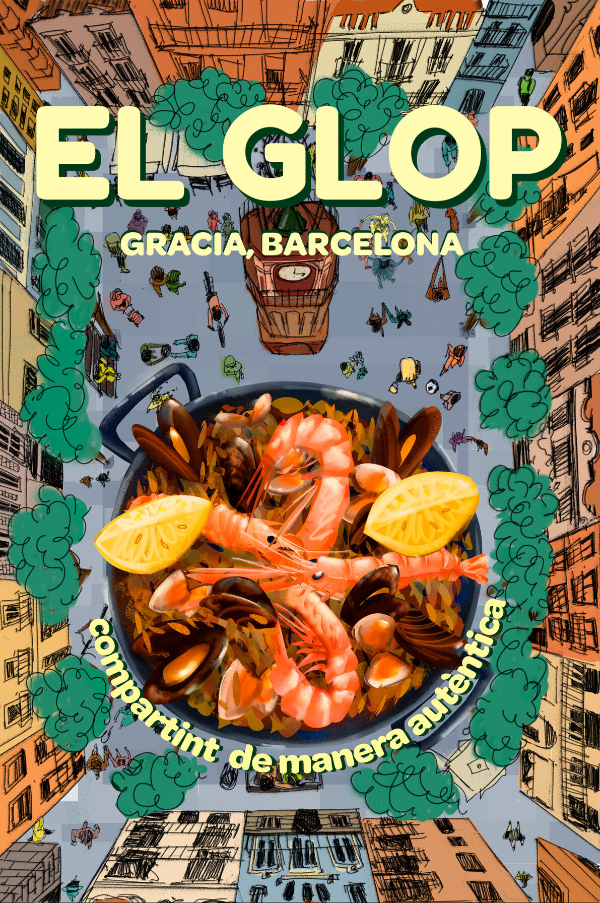 El Glop Advertisement Illustration